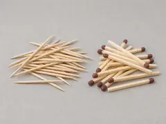Toothpicks or wood splinters and wood glue tool