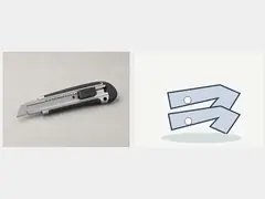 Utility knife with hook blades tool